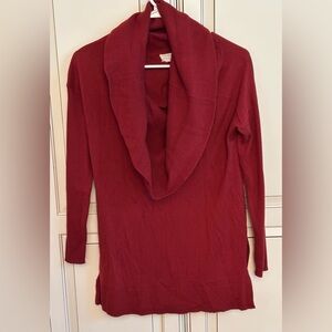 Caslon burgundy tunic sweater-size XS